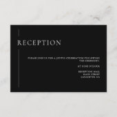 D'accompagnement Carte de réception moderne chic noir & blanc de ma (Devant)