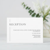 D'accompagnement Carte de réception moderne simple Noir & Blanc Mar (Debout devant)