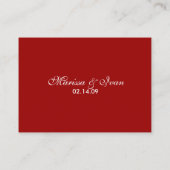 D'accompagnement Carte de réception Monogramme rouge (Dos)