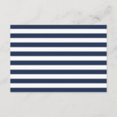 D'accompagnement Carte de réception Navy et Blanc Intemporel (Dos)