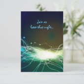 D'accompagnement Carte de réception Neon Star Bar Mitzvah Party (Debout devant)