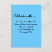 D'accompagnement Carte de réception Neon Star Bar Mitzvah Party (Dos)