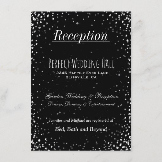 D'accompagnement Carte de réception | Nuit étoilée (Devant)