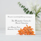 D'accompagnement Carte de réception Orange Lily (Debout devant)