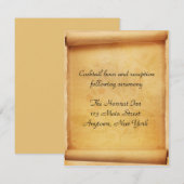 D'accompagnement Carte de réception Parchemin Scroll (Devant / Derrière)