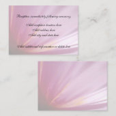 D'accompagnement Carte de réception Pétale Fleur Rose (Devant / Derrière)