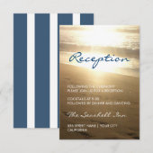 D'accompagnement Carte de réception - Plage au coucher du soleil (Devant / Derrière)