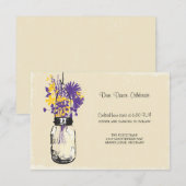 D'accompagnement Carte de réception Pot Mason et lucioles (Devant / Derrière)