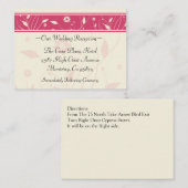 D'accompagnement Carte de réception romantique de mariage de printe (Devant / Derrière)