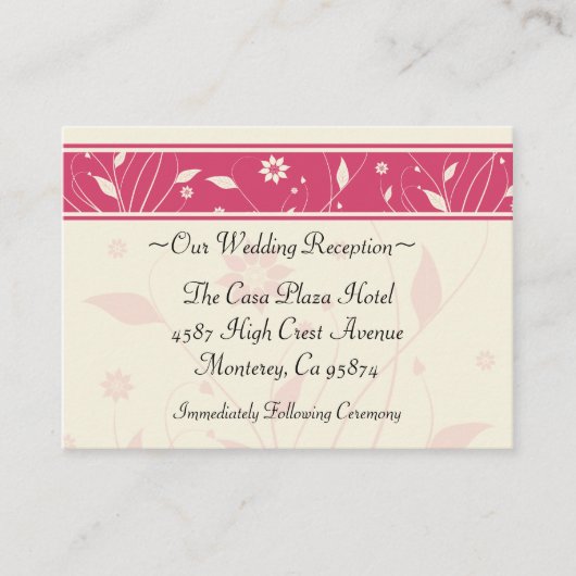 D'accompagnement Carte de réception romantique de mariage de printe (Devant)