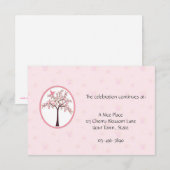 D'accompagnement Carte de réception Rose Cerisier (Devant / Derrière)
