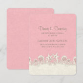 D'accompagnement Carte de réception Rose de la plage de sable et d' (Devant / Derrière)