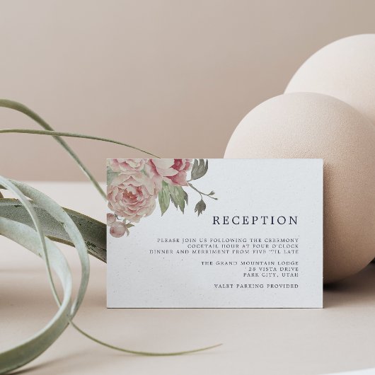 D'accompagnement Carte de réception Rose Rougeoyante