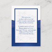 D'accompagnement Carte de réception Royal Blue and White Coeur join (Dos)