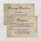 D'accompagnement Carte de réception Ruban et Dentelle Élégance Vint (Devant / Derrière)