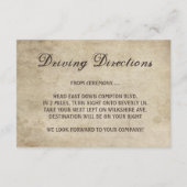 D'accompagnement Carte de réception Ruban et Dentelle Élégance Vint (Dos)