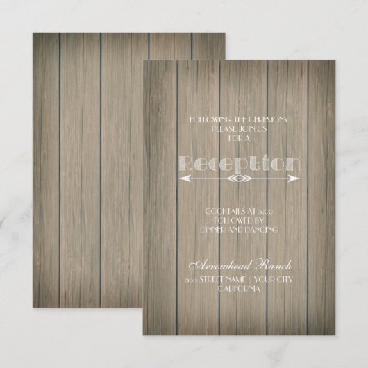D'accompagnement Carte de réception Rustic Whimsy (Devant / Derrière)