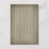 D'accompagnement Carte de Réception Rustique Charme (Dos)