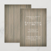 D'accompagnement Carte de réception Rustique Fantaisie (Devant / Derrière)