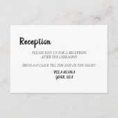 D'accompagnement Carte de réception simple et élégante Noir Blanc M (Devant)