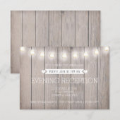 D'ACCOMPAGNEMENT CARTE DE RÉCEPTION SOIRÉE - LUMIÈRES RUSTIQUES (Devant / Derrière)