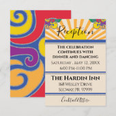 D'accompagnement Carte de réception style bat mitzvah Bar Mitzvah 6 (Devant / Derrière)