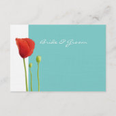 D'accompagnement Carte de réception teal Coquelicot Rouge (Dos)