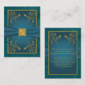 D'accompagnement Carte de réception Turquoise Gold (Devant / Derrière)