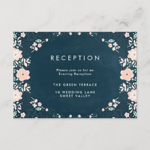 D'accompagnement Carte de réception vintage de mariage floral de mi