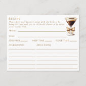 D'accompagnement Carte de recette à thème Espresso Martini à double (Devant)