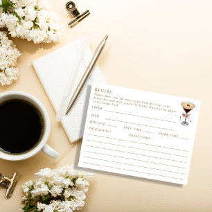 D'accompagnement Carte de recette à thème Espresso Martini à double