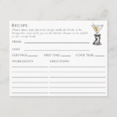 D'accompagnement Carte de recette à thème Martini à double face (Devant)