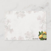 D'accompagnement Carte de recette blanche à base de citronnade rose (Dos)