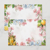 D'accompagnement Carte de recette blanche citron rose (Devant / Derrière)