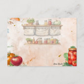 D'accompagnement Carte de recette blanche Collage de tomate (Dos)