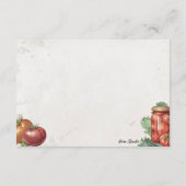 D'accompagnement Carte de recette blanche de base de la pâte à toma (Dos)