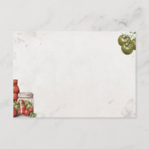 D'accompagnement Carte de recette blanche de base de la pâte à toma