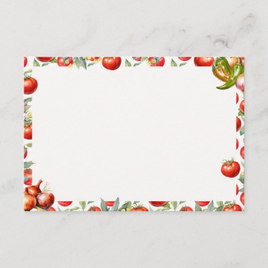 D'accompagnement Carte de recette blanche pour chips 'N Salsa (Devant)