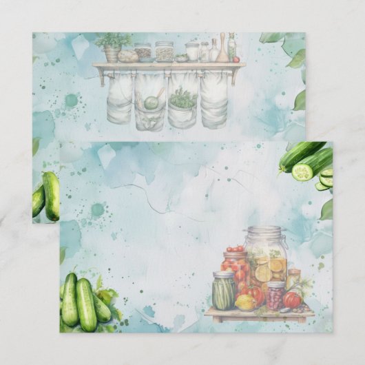 D'accompagnement Carte de recette blanche pour sélecteur de pot (Devant / Derrière)