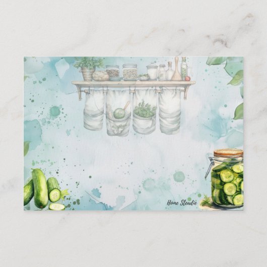 D'accompagnement Carte de recette blanche pour sélecteur de pot (Dos)