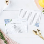 D'accompagnement Carte de recette Blue Hydrangea Bloom