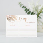 D'accompagnement Carte de recette bohème Pampas grass boho (Debout devant)