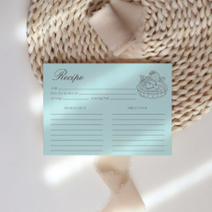 D'accompagnement Carte de recette de Baby Shower pour le thé de l'a