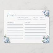 D'accompagnement Carte de recette de Baby Shower "Quelque chose de  (Devant)