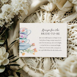 D'accompagnement Carte de recette de Baby Shower Tea Party