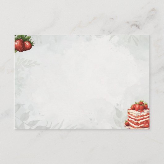 D'accompagnement Carte de recette de base blanche à la crème de fra (Devant)