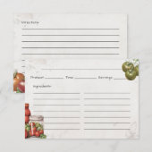 D'accompagnement Carte de recette de base de la pâte de tomate (Devant / Derrière)