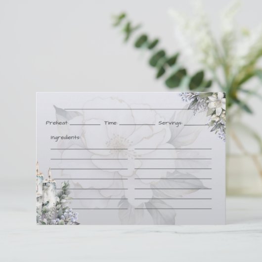 D'accompagnement Carte de recette de base Elegance (Debout devant)