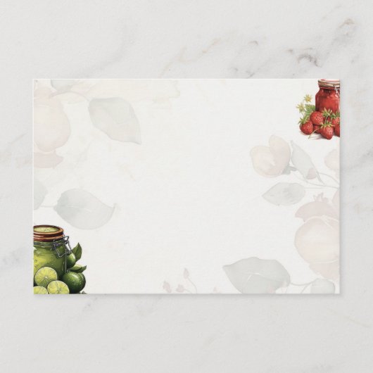 D'accompagnement Carte de recette de base Marmalade vierge (Devant)