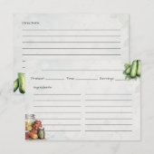 D'accompagnement Carte de recette de base Pickle Jar (Devant / Derrière)